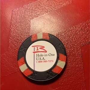 Black and Red Poker Chip